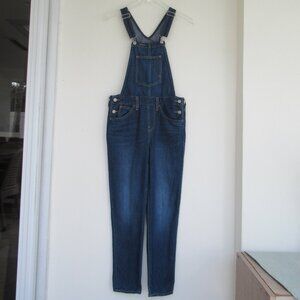 Levi's Overalls Women's Size Small Premium Bib Medium Wash 6 Pockets Denim